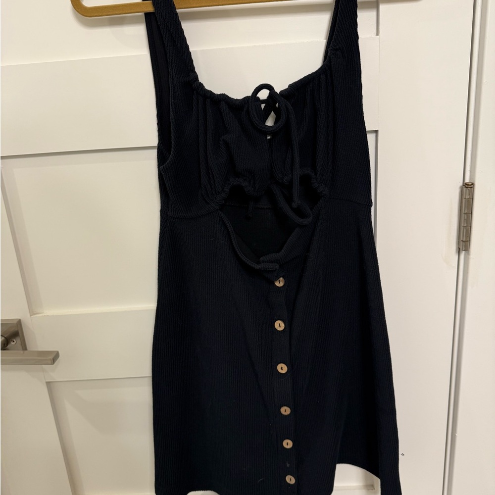 Free People Black Mini dress with cut out